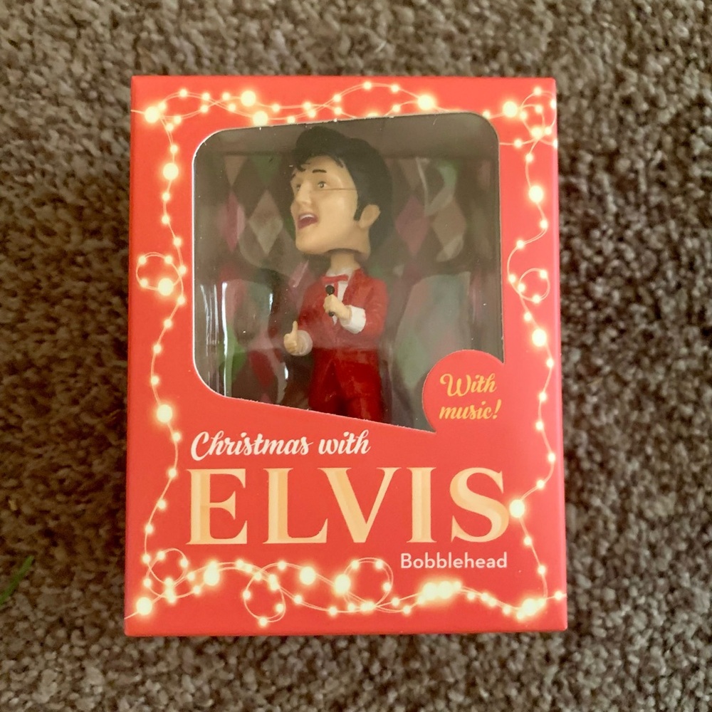 ELVIS Christmas mini bobblehead. New, unopened. Great gift idea.
